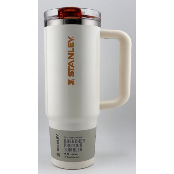 Stanley Quencher ProTour Flip Straw 30 oz Tumbler; CREAM APRICOT GLOSS
